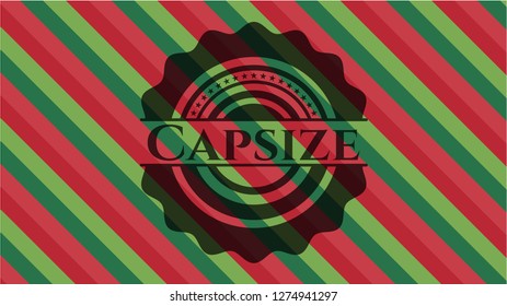 Capsize christmas badge background.