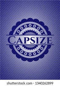 Capsize emblem with jean texture