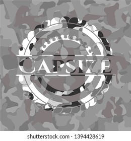 Capsize on grey camo texture