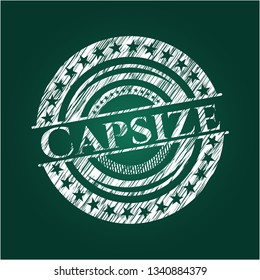 Capsize written with chalkboard texture