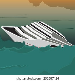 Capsized cruise ship