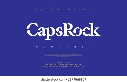 Capsrock creative modern urban alphabet font. Digital abstract moslem, futuristic, fashion, sport, minimal technology typography. Simple numeric vector illustration