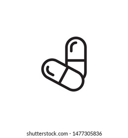 capsul icon vector symbol template
