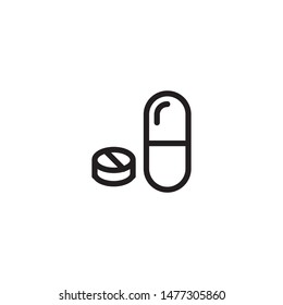 capsul icon vector symbol template