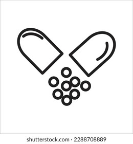 capsul line new vector icon