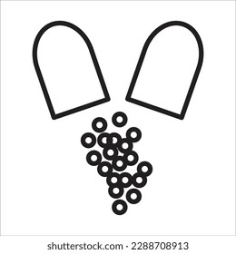 capsul line new vector icon