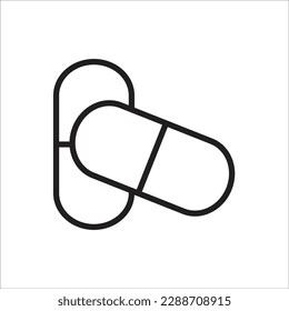 capsul line new vector icon