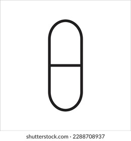 icono de nueva línea de cápsula vectorial