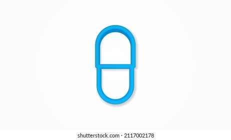 capsul red pill realistic icon. 3d vector illustration. Isolated line color pictogram. Transparent shadows