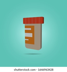 Capsule for analysis isometric icon. Simple color vector of science icons for ui and ux, website or mobile application