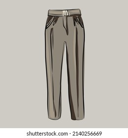 Capsule basic wardrobe for a woman. Minimalism. Fashion. Big cupboard. Wardrobe with a set of clothes on hangers and bags. Isolated vector objects.