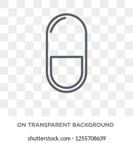 Capsule black and transparent variant icon. Trendy flat vector Capsule black and white variant icon on white background from Human Body Parts collection. High quality filled Capsule black and white
