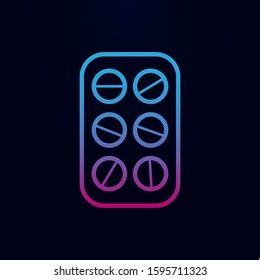 Capsule in blister pack nolan icon. Simple thin line, outline vector of sciense icons for ui and ux, website or mobile application
