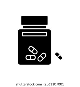 capsule bottle icon, modern vector isolated on white background.