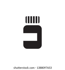 capsule bottle icon vector flat