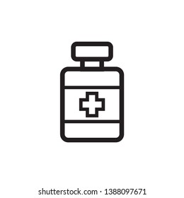 capsule bottle icon vector flat