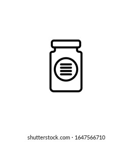 Capsule Bottle icon vector, illustration logo template for many purpose. Isolated on white background.