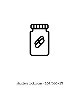Capsule Bottle icon vector, illustration logo template for many purpose. Isolated on white background.