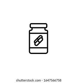 Capsule Bottle icon vector, illustration logo template for many purpose. Isolated on white background.