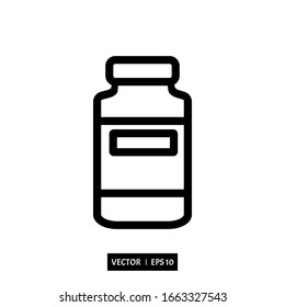 capsule bottle icon vector illustration simple design