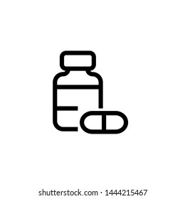 Capsule Bottle Icon Vector Logo Template