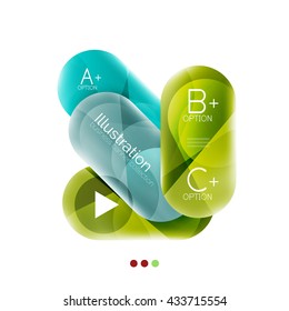 Capsule business option infographics. Vector presentation element