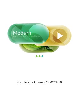 Capsule business option infographics. Vector presentation element