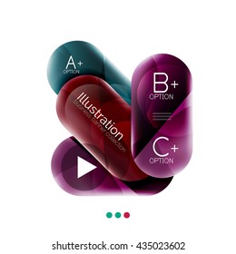 Capsule business option infographics. Vector presentation element