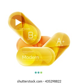 Capsule business option infographics. Vector presentation element