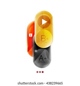 Capsule business option infographics. Vector presentation element