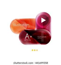Capsule business option infographics. Vector presentation element