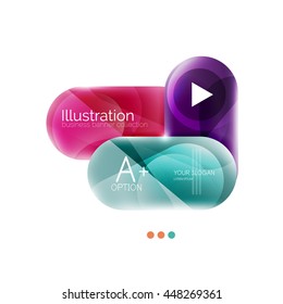 Capsule business option infographics. Vector presentation element