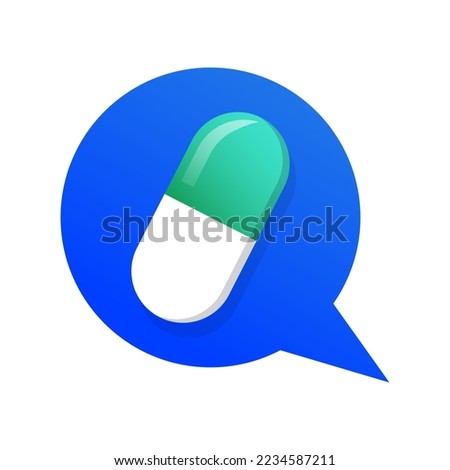 Capsule chat icon logo modern vector style