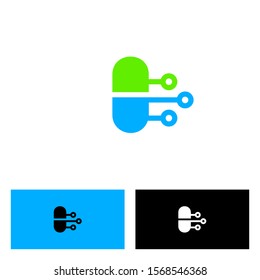 capsule and circuit logo design