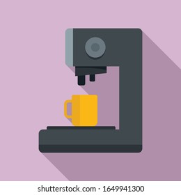 Capsule coffee machine icon. Flat illustration of capsule coffee machine vector icon for web design