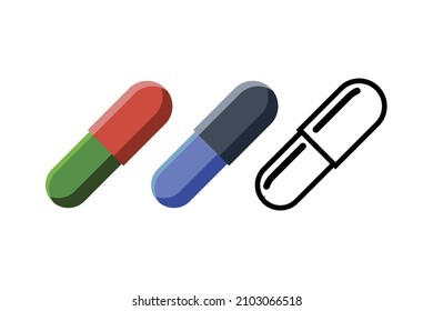 fondo del icono de color de la cápsula, se puede usar como icono, fondo, diseño de camisetas, también papel tapiz.