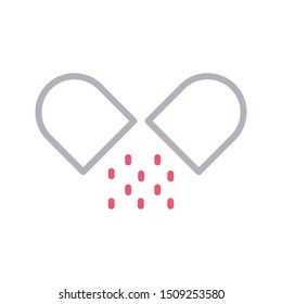 capsule colour line vector icon