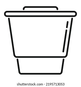 Capsule cup icon outline vector. Espresso cup. Aroma strong