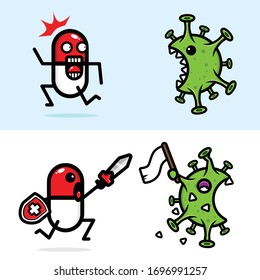 Vector de diseño de cápsulas contra virus
