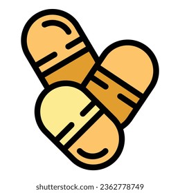 Kapseldiät Symbol Umrandung Vektorgrafik. Gerät ausführen. Kalorienberechnungsflaeche