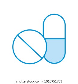 capsule drug isolated icon