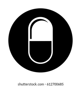 capsule drug isolated icon