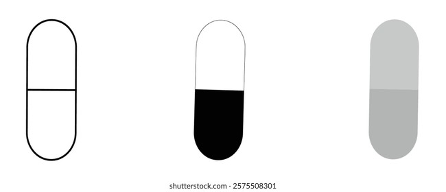  Capsule Drug Isolated Icon Stock Illustration 