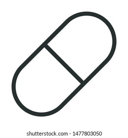 capsule drug - minimal line web icon. simple vector illustration. concept for infographic, website or app.