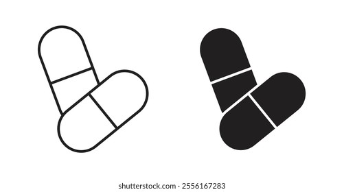 Capsule Filled flat icons set for apps and web ui designs.