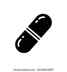Capsule Floating Icon for Pharmaceutical and Health Product Visualization