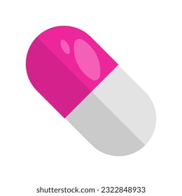 Capsule form of medication vector design element. Abstract customizable symbol for infographic with blank copy space. Editable shape for instructional graphics. Visual data presentation component