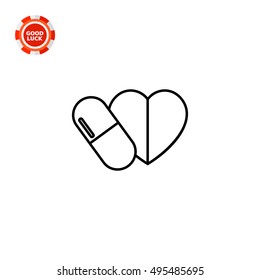 Capsule and Heart Icon