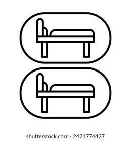 Capsule Hotel Vector Line Icon Design