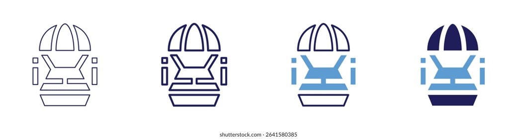 Capsule icon in 4 different styles. Thin Line, Line, Bold Line, Duotone. Duotone style. Editable stroke.